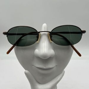 Vintage Dakota Smith Bronze Oval Half Rim Sunglasses Frames Savannah